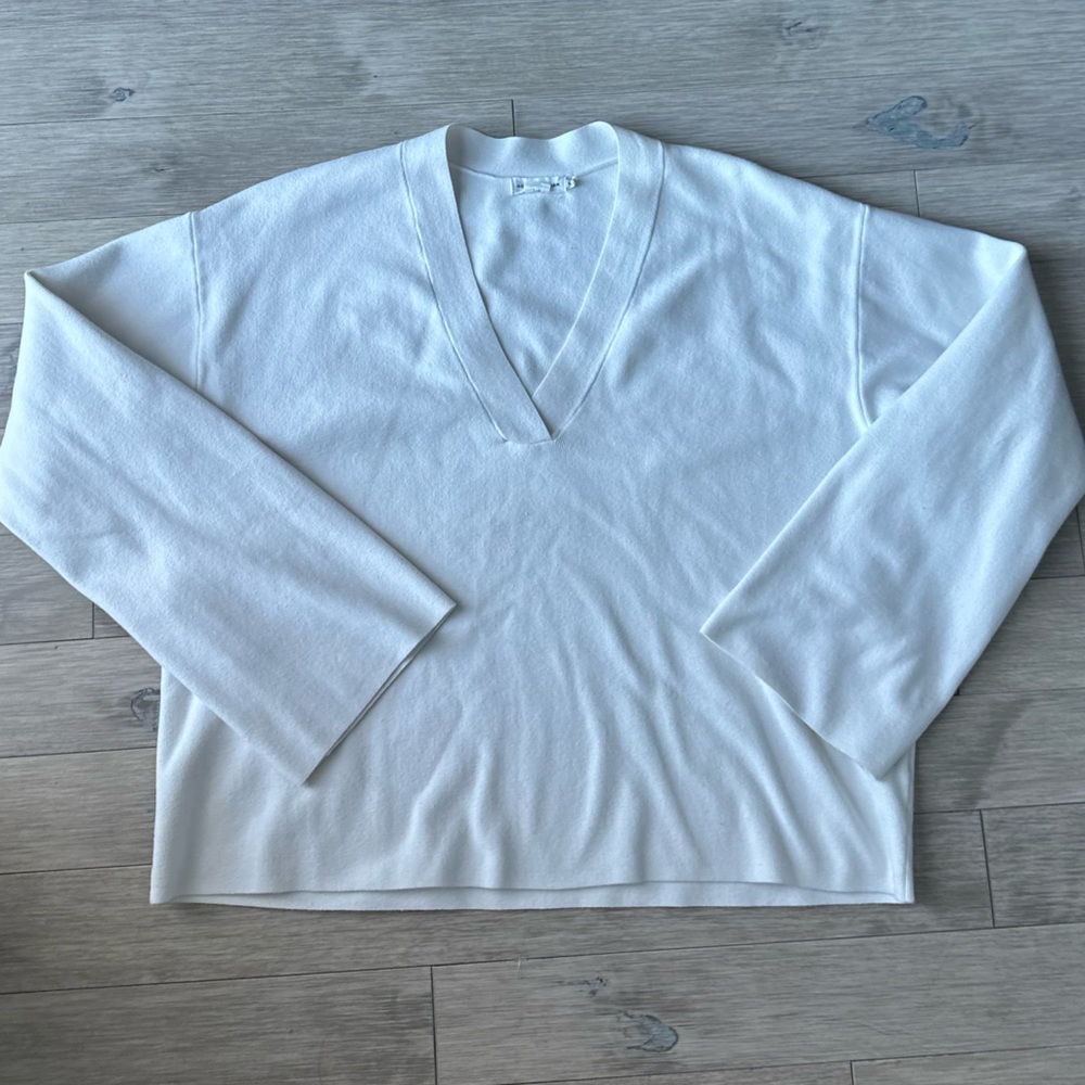 Good American Classic White Sweater‎ L/XL